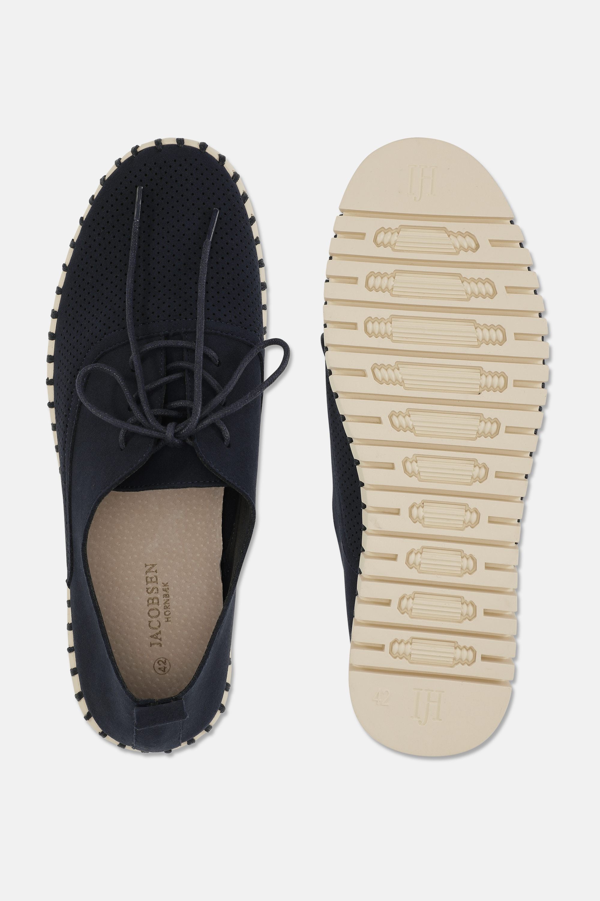 Herresko Med Lisser - Dark Indigo Pearled Ivory